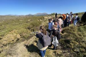  SNS students on a field course led by Prof. Wolfgang W眉ster at Gwaith Powdwr Nature Reserve, North Wales