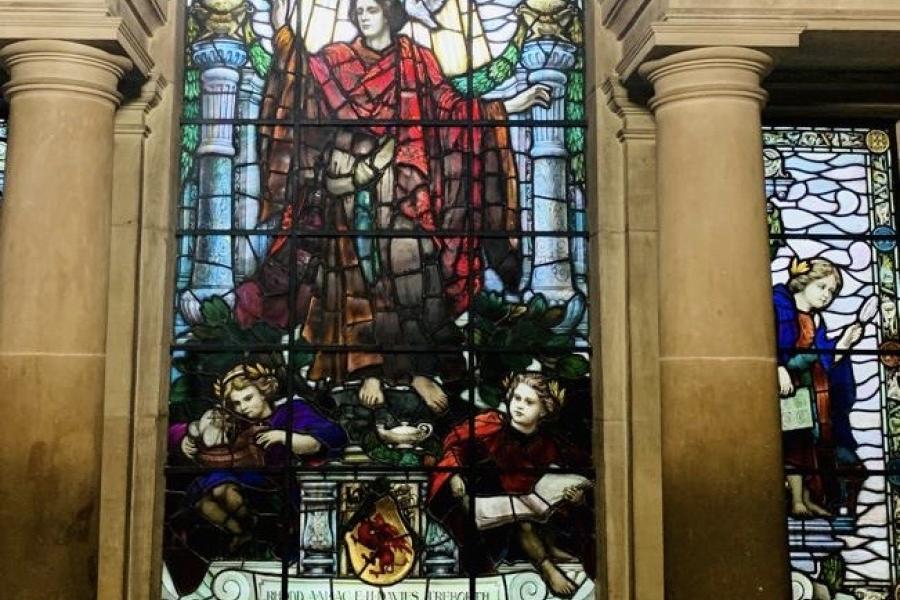 Stained Glass Window inside the Main Arts Building 